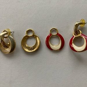 Weekender stylish earrings red and mocha